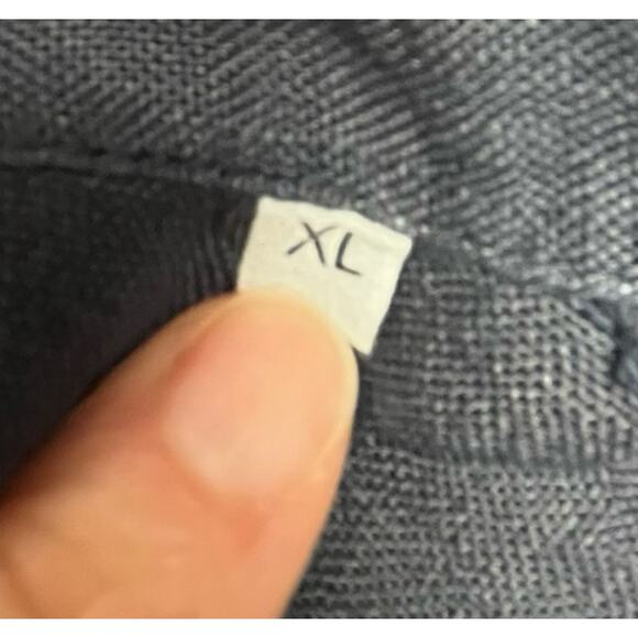 Linen Jacket Navy Blue Womens XL Button Down Collared Crop Jacket Casual Trucker - Picture 7 of 8